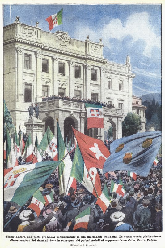Fiume opět slavnostně prohlašuje svou nezdolnou italitu od Achille Beltrame