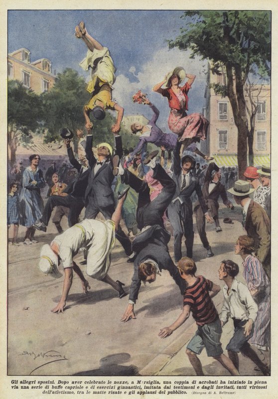 Šťastní novomanželé od Achille Beltrame