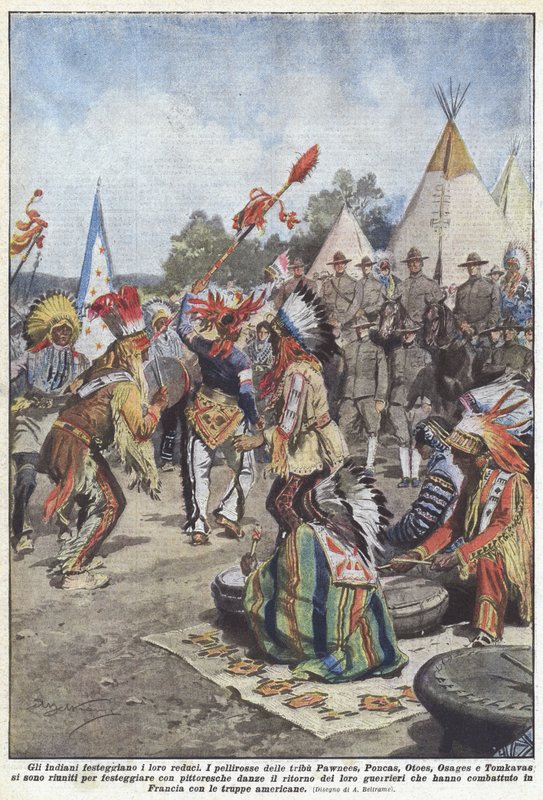 Indiáni oslavují své veterány od Achille Beltrame