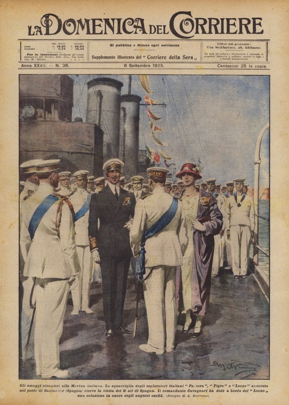 Zahraniční pocty italskému námořnictvu od Achille Beltrame