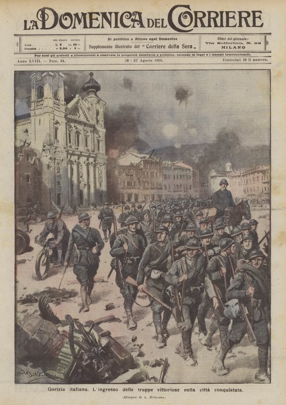 Italská Gorizia, Lingresso vítězných vojsk v dobytém městě od Achille Beltrame