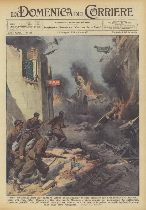 Rudí pokračují ve své barbarské taktice ničení měst, místo aby je přenechali občanům. od Achille Beltrame