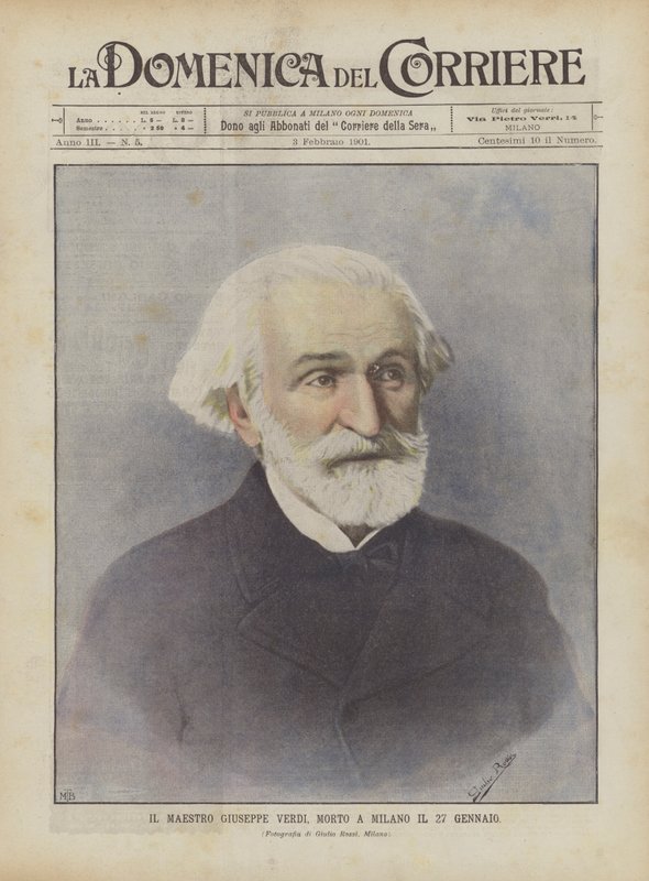 Maestro Giuseppe Verdi zemřel 27. ledna v Miláně od Achille Beltrame