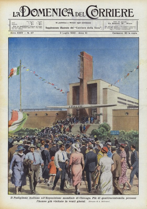 Italský pavilon na Světové výstavě v Chicagu od Achille Beltrame