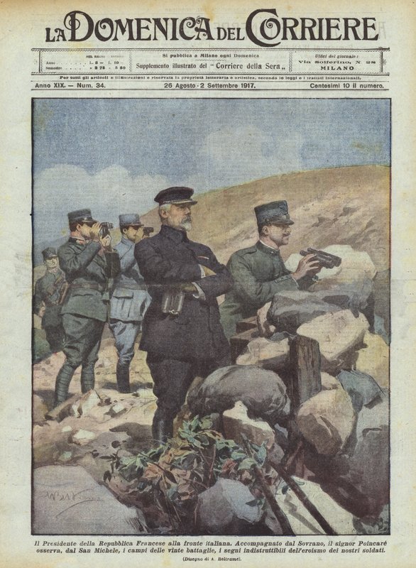 Prezident Francouzské republiky na italské frontě od Achille Beltrame