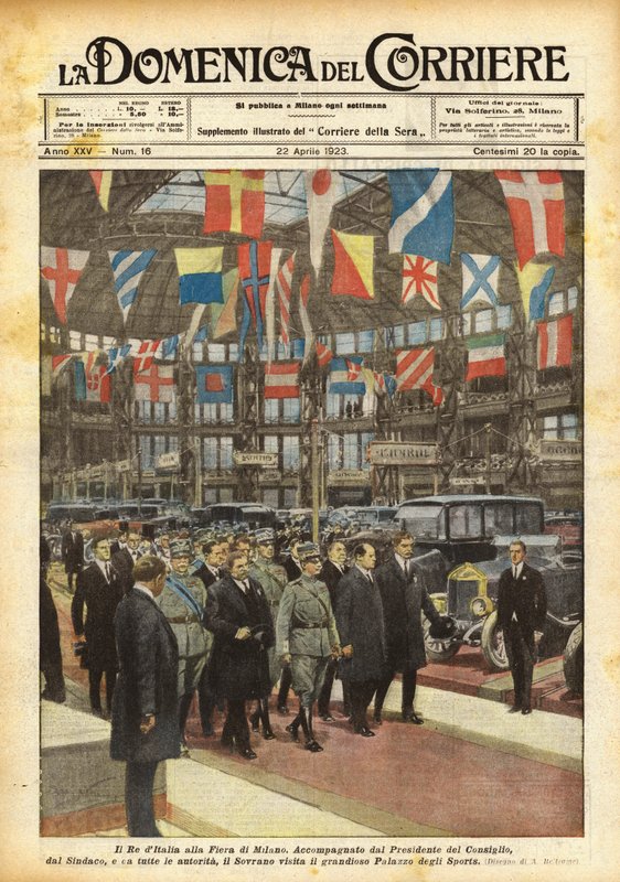 Italský král na milánském veletrhu od Achille Beltrame