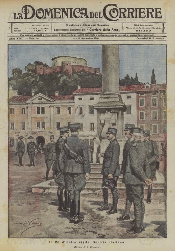 Návštěva italského krále v Gorici od Achille Beltrame