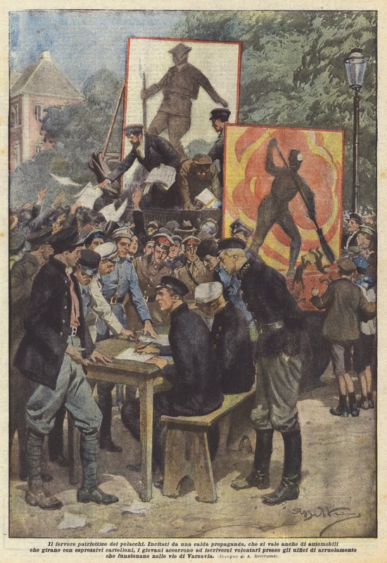 Vlastenecký zápal Poláků od Achille Beltrame
