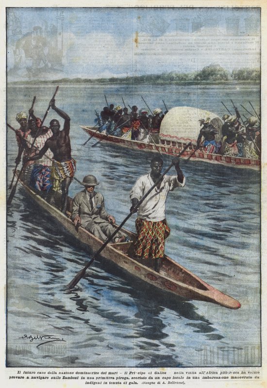 Budoucí vůdce národa vládce moří, princ z Walesu, na návštěvě Afriky? od Achille Beltrame