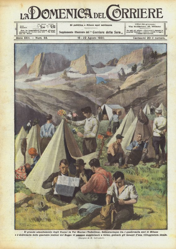 Velký stan Uoeini ve Val Masino (Valtellina) od Achille Beltrame