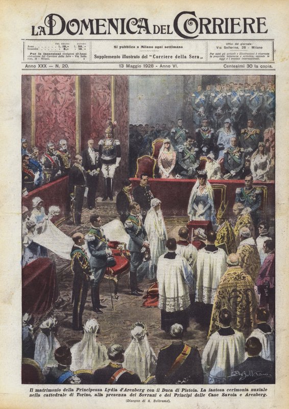 Sňatek princezny Lydie dArenberg s vévodou z Pistoie od Achille Beltrame