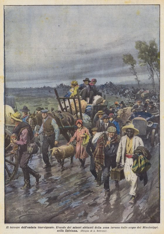 Hrůza z ohromující záplavy od Achille Beltrame