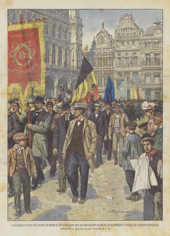 Politická agitace V Belgii jde průvod 300 asociací k purkmistrovi Bruselu? od Achille Beltrame