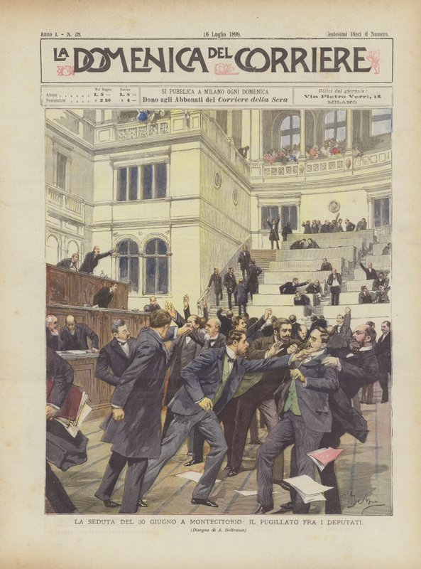 Zasedání 30. června v Montecitoriu, Pugillato mezi poslanci od Achille Beltrame