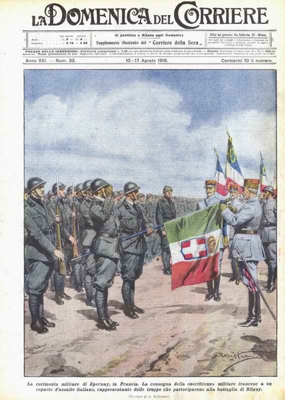 Vojenský ceremoniál v Epernay, Francie od Achille Beltrame