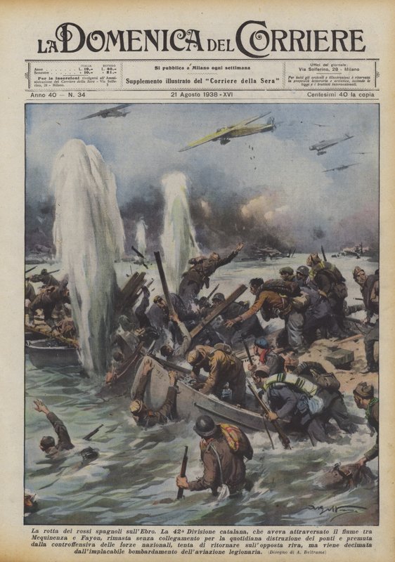 Trasa španělských rudých na řece Ebro od Achille Beltrame