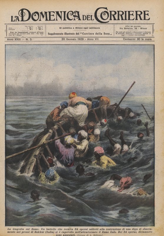 Říční tragédie od Achille Beltrame