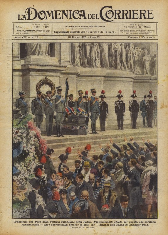 Lapoteóza vévody Vítězného na oltáři vlasti od Achille Beltrame