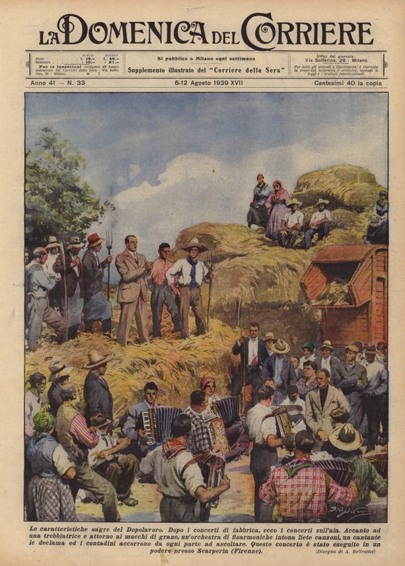 Charakteristické festivaly Dopolavoro od Achille Beltrame