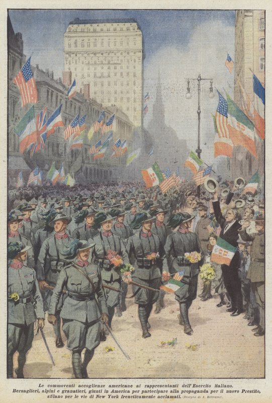 Dojemné americké přivítání zástupců italské armády od Achille Beltrame