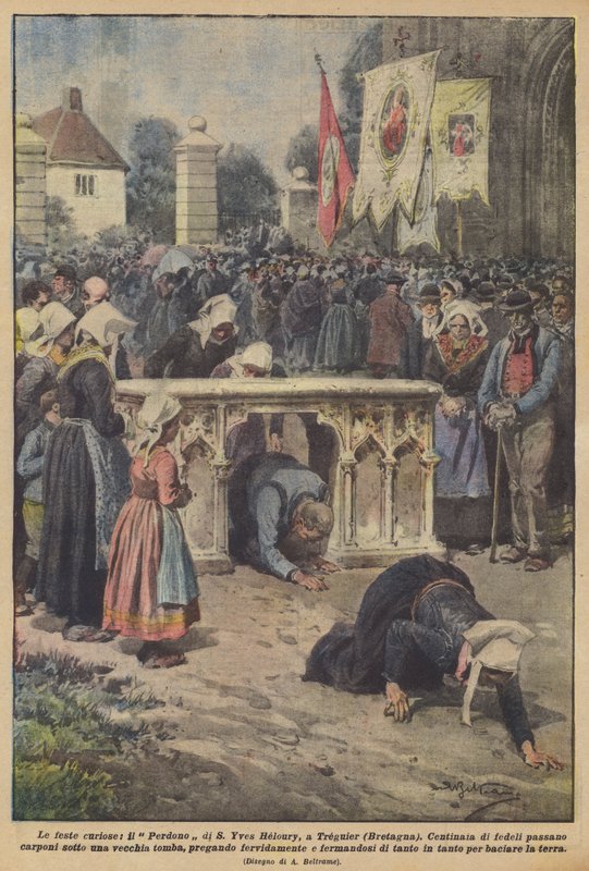Podivuhodné festivaly, Pardon S Yves Heloury, v Treguier (Bretaň) od Achille Beltrame