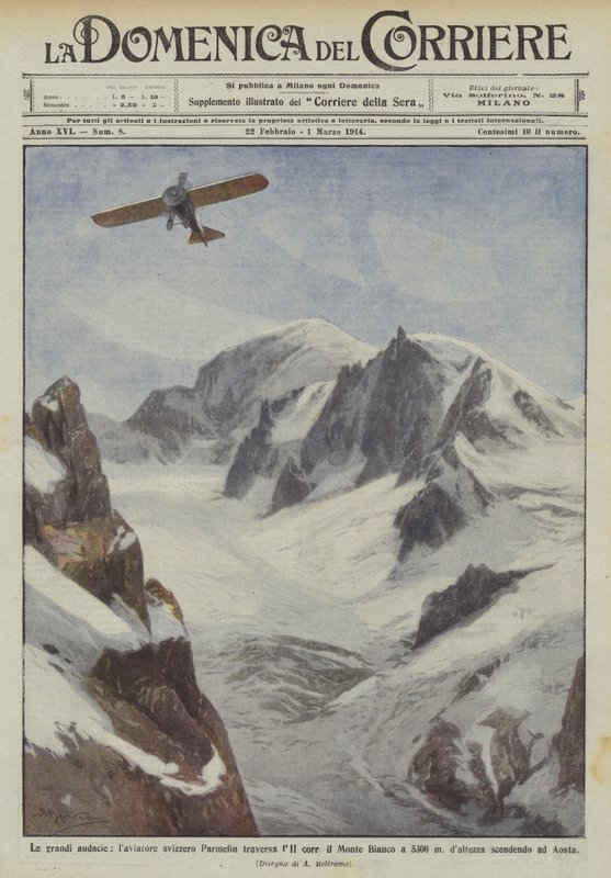 Velká drzost, švýcarská pračka Parmelin překračuje Mont Blanc v 5300? od Achille Beltrame