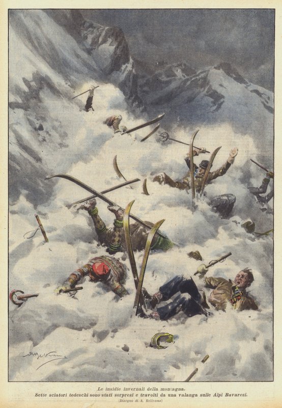 Zimní nástrahy hor od Achille Beltrame