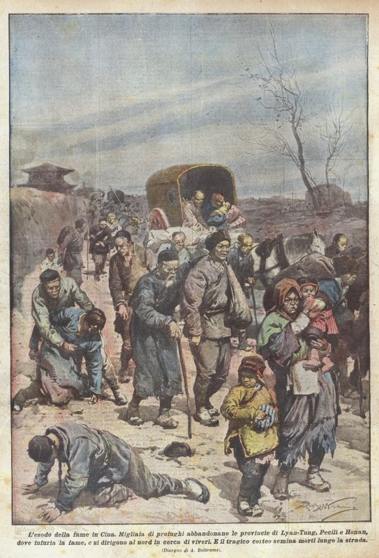 Hlad v Číně od Achille Beltrame