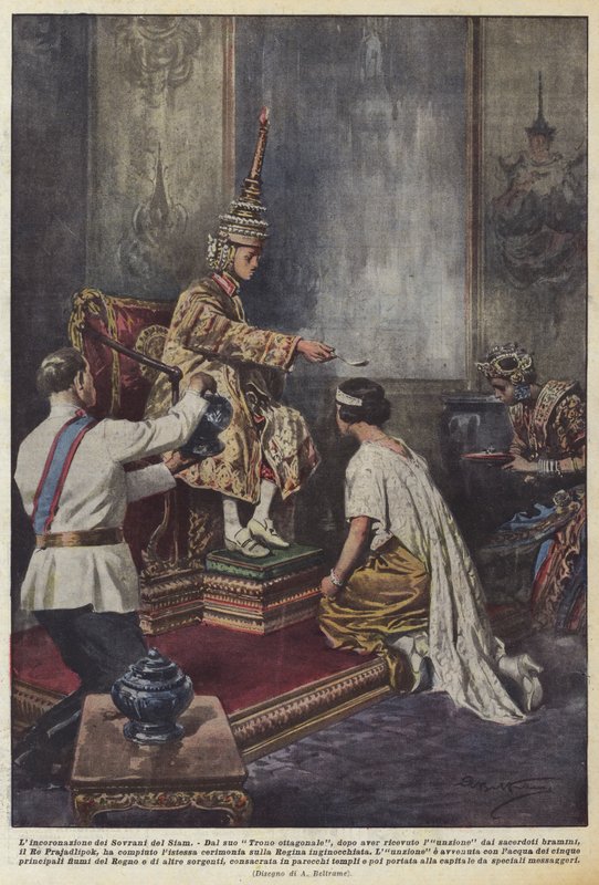 Korunovace panovníků Siamu od Achille Beltrame