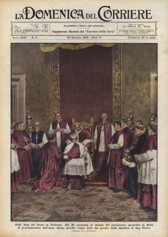 V trůnním sále ve Vatikánu od Achille Beltrame
