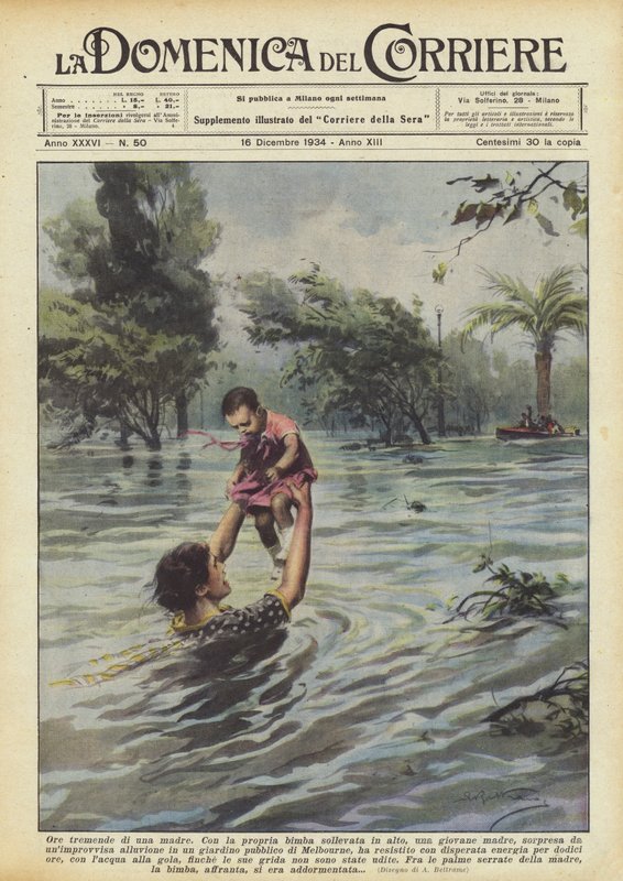 Obrovské hodiny matky od Achille Beltrame
