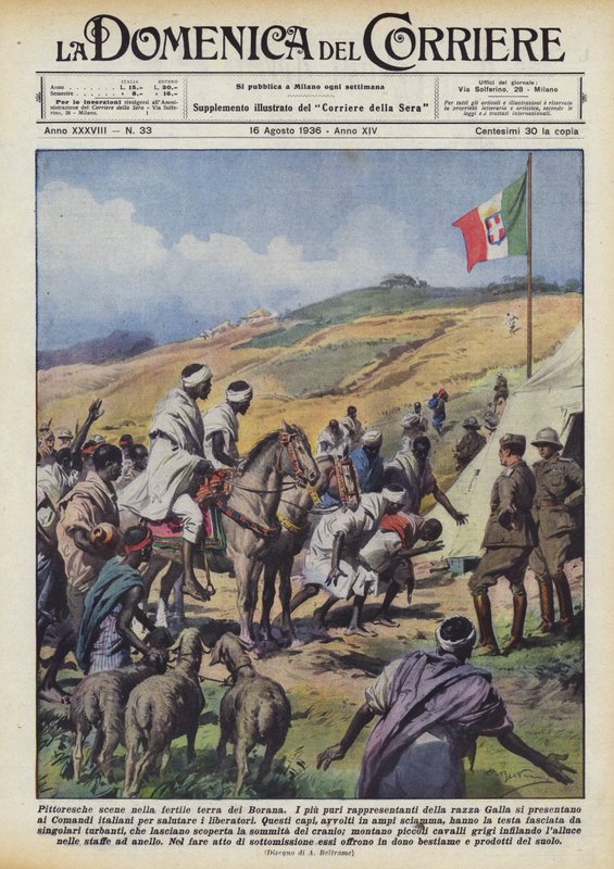 Malebné scenérie v úrodné zemi Boranů od Achille Beltrame