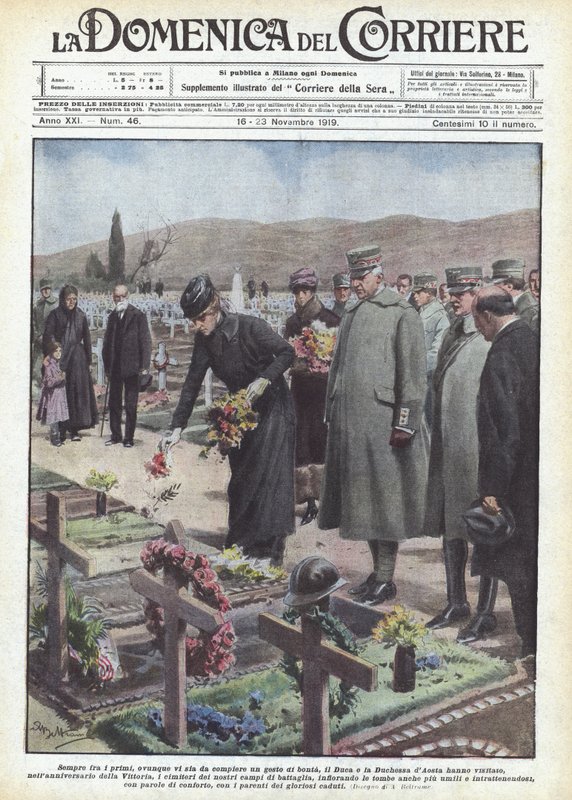 Vždy mezi prvními, kdekoli je třeba učinit gesto laskavosti, vévoda a vévodkyně z Aosty? od Achille Beltrame