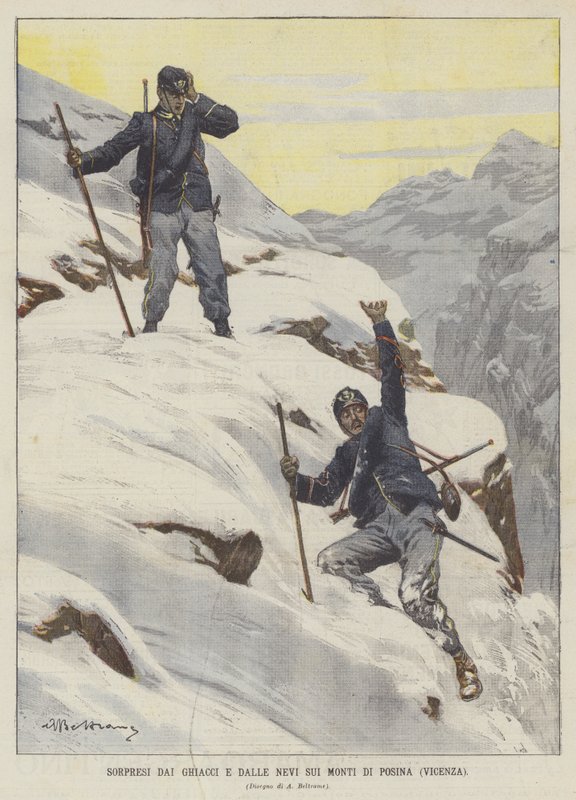 Překvapení ledem a sněhem na Posině (Vicenza) od Achille Beltrame