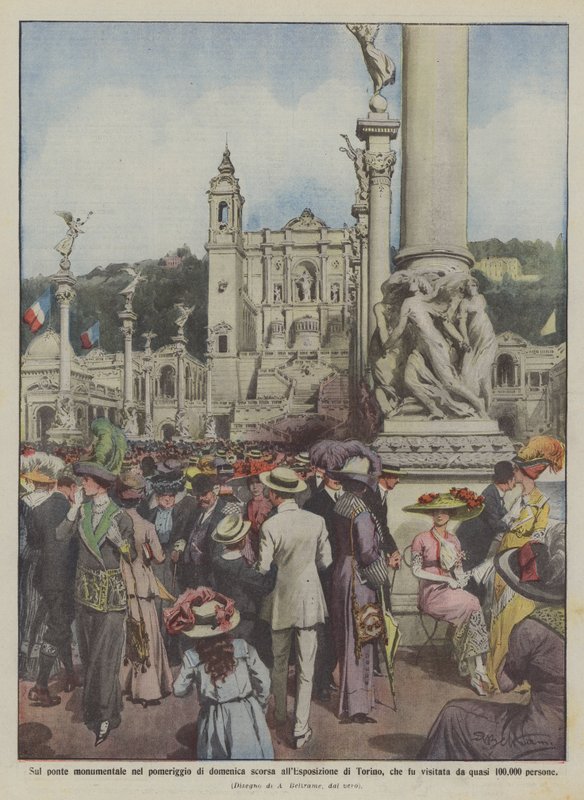 Kdo byl minulou neděli odpoledne na monumentálním mostě v turínské expozici? od Achille Beltrame