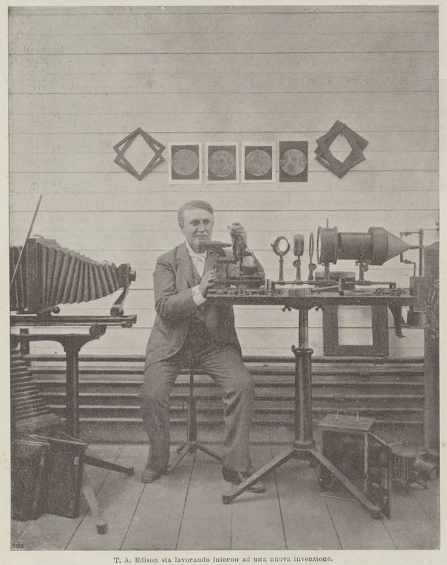 T A Edison pracuje na novém vynálezu od Achille Beltrame