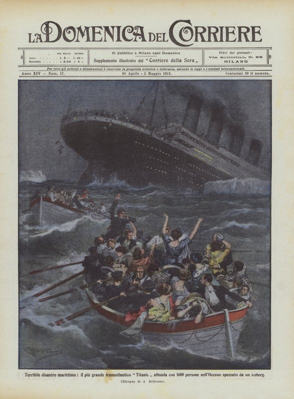 Hrozná námořní katastrofa, největší zaoceánský parník Titanic se potopí s 1600 lidmi? od Achille Beltrame