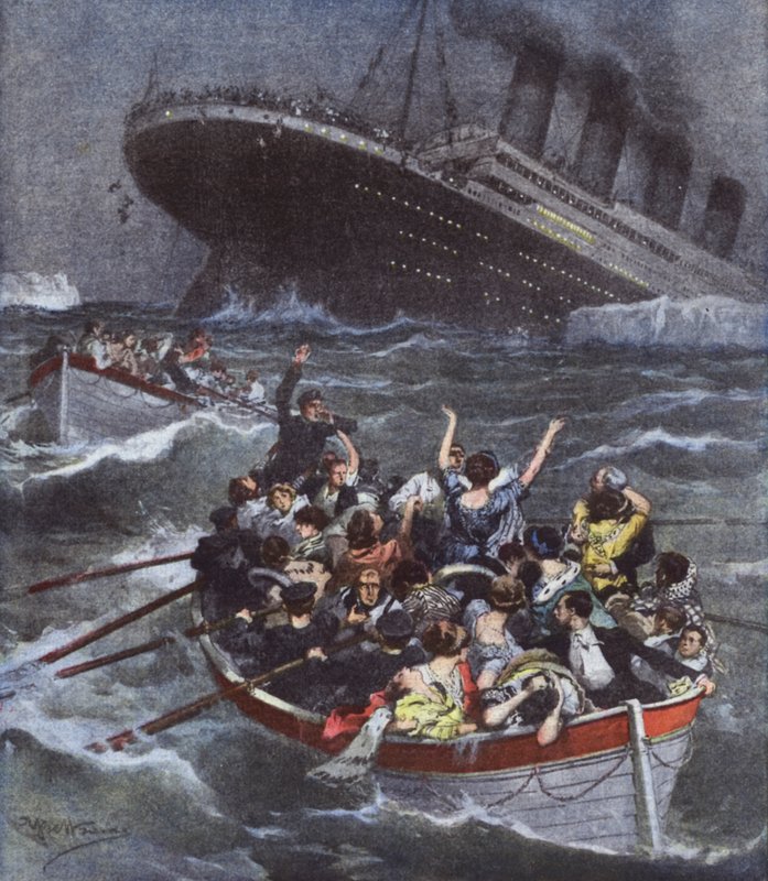 Hrozná námořní katastrofa, největší zaoceánský parník Titanic se potopí s 1600 lidmi? od Achille Beltrame