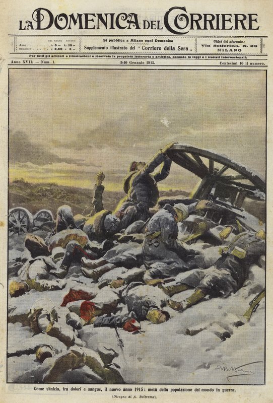 Nový rok 1915 s polovinou světové populace ve válce od Achille Beltrame