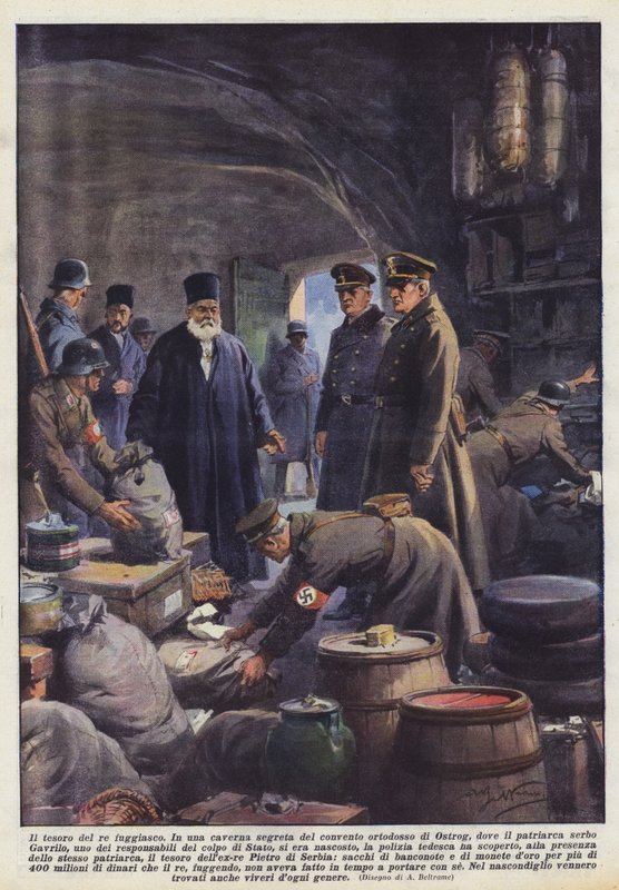 Poklad krále na útěku (barva litho) od Achille Beltrame