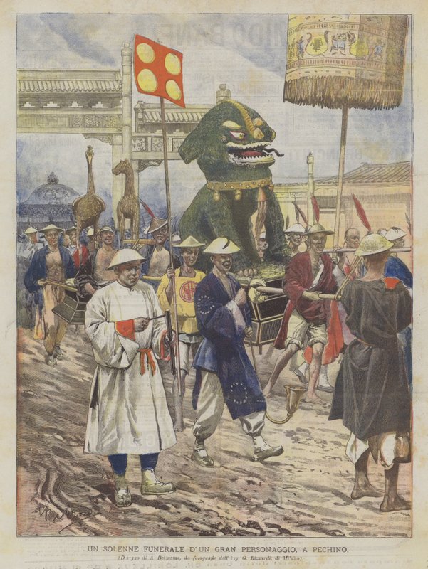 Slavnostní Pohřeb velkého člověka, V Pekingu od Achille Beltrame