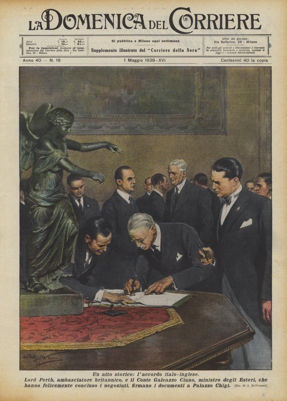 Historický akt, italsko-anglická dohoda od Achille Beltrame