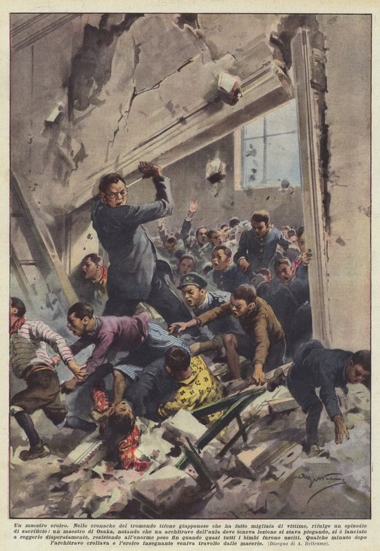 Hrdinný učitel od Achille Beltrame