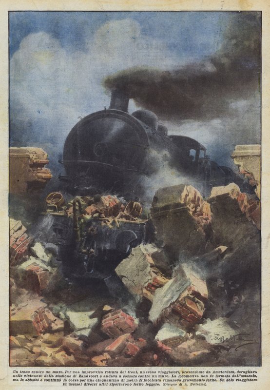 Vlak u zdi od Achille Beltrame