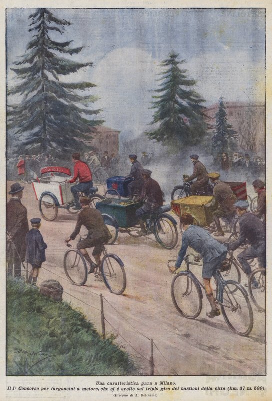 Charakteristický závod v Miláně od Achille Beltrame