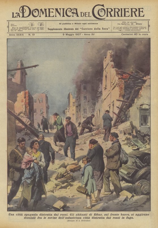 Španělské město zničené rudými od Achille Beltrame