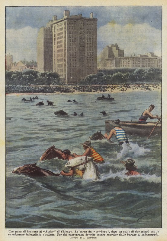 Soutěž bravury na chicagském rodeu od Achille Beltrame