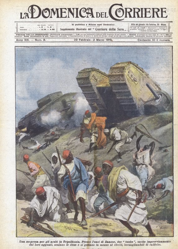 Překvapení pro Araby v Tripolitanii od Achille Beltrame