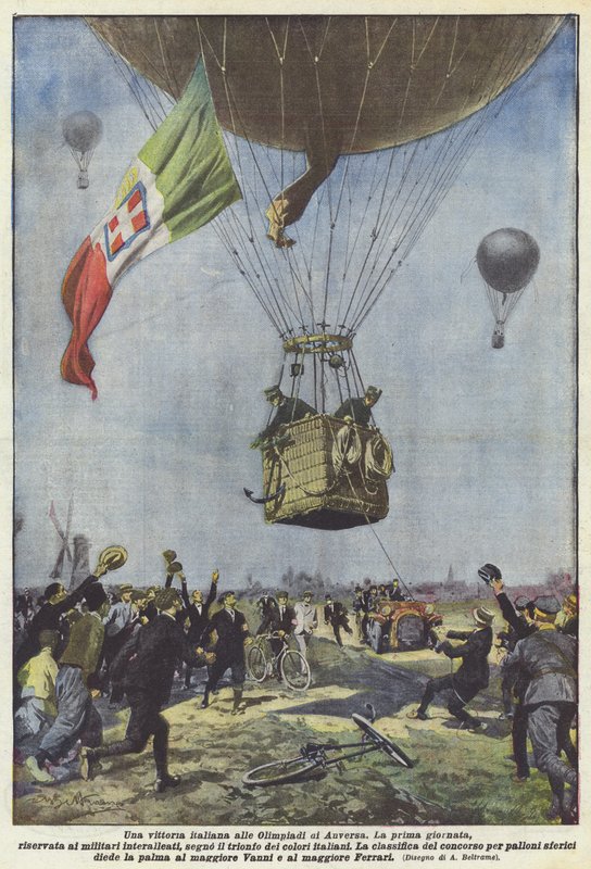 Italské vítězství na olympiádě v Antverpách od Achille Beltrame