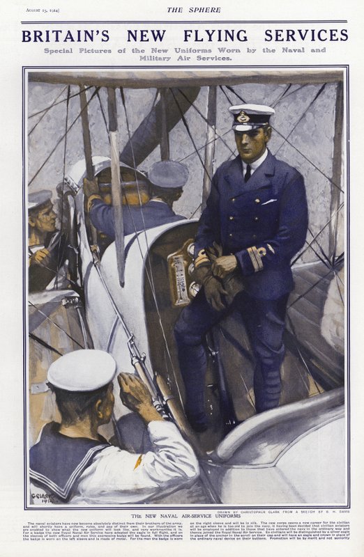 Nové uniformy britské Royal Naval Air Service, 1914 od Addison Thomas Millar